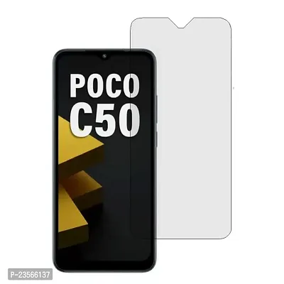 iNFiGO Crystal Clear Impossible Fibre Glass, a Screen Protector compatible for POCO C50.-thumb0