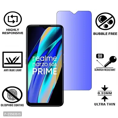 iNFiGO Blue Light Resistant Tempered Glass, a Screen Protector compatible for Realme Narzo 50A Prime-thumb2