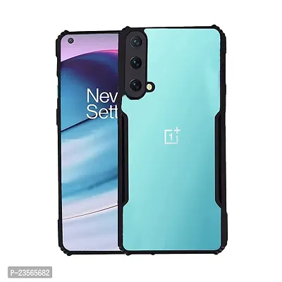 iNFiGO OnePlus Nord CE 5G Shockproof Bumper Crystal Clear Back Cover | 360 Degree Protection TPU+PC | Camera Protection | Acrylic Transparent Back Cover for OnePlus Nord CE 5G (Black).-thumb0