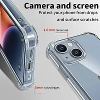 iNFiGO Silicone Back Case for Apple iPhone 13 |Liquid Silicone| Thin, Slim, Soft Rubber Gel Case | Raised Bezels for Extra Protection of Camera  Screen (Tranparent).-thumb1