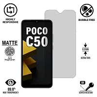 iNFiGO Anti-Scratch Matte Finish Tempered Glass, a Screen Protector compatible for POCO C50.-thumb1