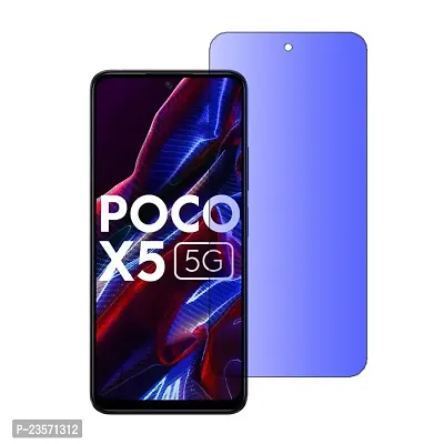 iNFiGO Anti Blue Light (Blue Light Resistant to Protect your Eyes) Tempered Glass Screen Protector for Poco X5.