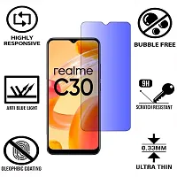 iNFiGO Blue Light Resistant Tempered Glass, a Screen Protector compatible for Realme C30-thumb1