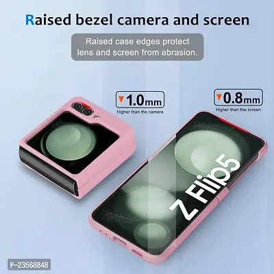 iNFiGO for Samsung Galaxy Z Flip 5 5G Phone Case |Liquid Silicone| Thin, Slim, Soft Rubber Gel Case | Raised Bezels for Extra Protection of Camera  Screen (Pink).-thumb5