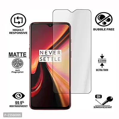 iNFiGO Anti-Scratch Matte Finish Tempered Glass, a Screen Protector compatible for OnePlus 6T-thumb2