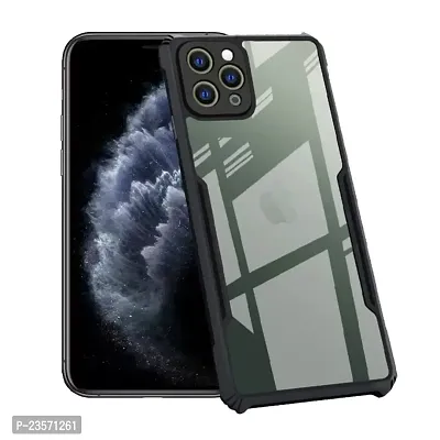 iNFiGO Apple iPhone 11 Pro Shockproof Bumper Crystal Clear Back Cover | 360 Degree Protection TPU+PC | Camera Protection | Acrylic Transparent Back Cover for Apple iPhone 11 Pro (Black).