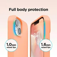 iNFiGO Silicone Back Case for Apple iPhone 14 |Liquid Silicone| Thin, Slim, Soft Rubber Gel Case | Raised Bezels for Extra Protection of Camera  Screen (Salmon).-thumb3