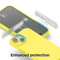 iNFiGO Silicone Back Case for Apple iPhone 15 |Liquid Silicone| Thin, Slim, Soft Rubber Gel Case | Raised Bezels for Extra Protection of Camera  Screen (Yellow).-thumb3