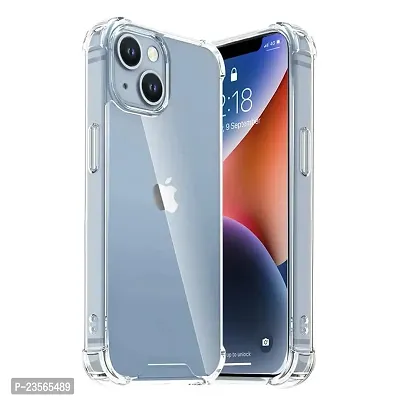 iNFiGO Silicone Back Case for Apple iPhone 14 |Liquid Silicone| Thin, Slim, Soft Rubber Gel Case | Raised Bezels for Extra Protection of Camera  Screen (Tranparent).-thumb0