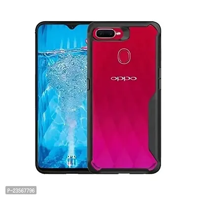 iNFiGO Oppo F9  Oppo F9 Pro Shockproof Bumper Crystal Clear Back Cover | 360 Degree Protection TPU+PC | Camera Protection | Acrylic Transparent Back Cover for Oppo F9  Oppo F9 Pro (Black).