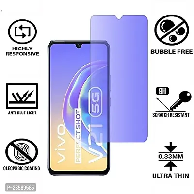 iNFiGO Blue Light Resistant Tempered Glass, a Screen Protector compatible for vivo V21-thumb2