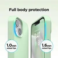 iNFiGO Silicone Back Case for Apple iPhone 14 |Liquid Silicone| Thin, Slim, Soft Rubber Gel Case | Raised Bezels for Extra Protection of Camera  Screen (Pastel Green).-thumb3