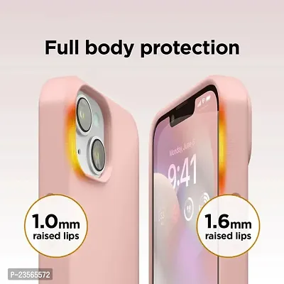 iNFiGO Silicone Back Case for Apple iPhone 13 |Liquid Silicone| Thin, Slim, Soft Rubber Gel Case | Raised Bezels for Extra Protection of Camera  Screen (Sand Pink).-thumb4