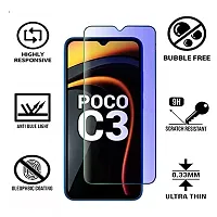 iNFiGO Blue Light Resistant Tempered Glass, a Screen Protector compatible for POCO C3.-thumb1