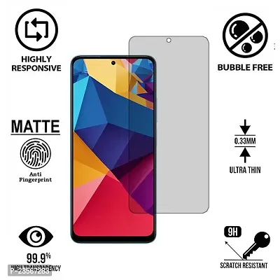 iNFiGO Frosted Matte Finish (Anti-Scratch) Tempered Glass Screen Protector for Redmi Note 12 4G.-thumb2