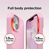 iNFiGO Silicone Back Case for Apple iPhone 14 |Liquid Silicone| Thin, Slim, Soft Rubber Gel Case | Raised Bezels for Extra Protection of Camera  Screen (Baby Pink).-thumb3