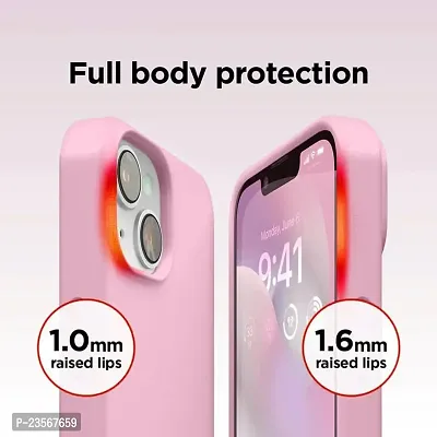 iNFiGO Silicone Back Case for Apple iPhone 14 |Liquid Silicone| Thin, Slim, Soft Rubber Gel Case | Raised Bezels for Extra Protection of Camera  Screen (Baby Pink).-thumb4