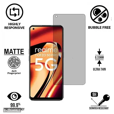 iNFiGO Anti-Scratch Matte Finish Tempered Glass, a Screen Protector compatible for Realme Narzo 50 Pro-thumb2