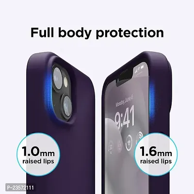 iNFiGO Silicone Back Case for Apple iPhone 13 |Liquid Silicone| Thin, Slim, Soft Rubber Gel Case | Raised Bezels for Extra Protection of Camera  Screen (Deep Purple).-thumb4