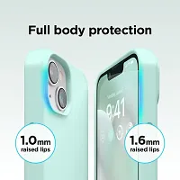 iNFiGO Silicone Back Case for Apple iPhone 14 |Liquid Silicone| Thin, Slim, Soft Rubber Gel Case | Raised Bezels for Extra Protection of Camera  Screen (Aqua).-thumb3