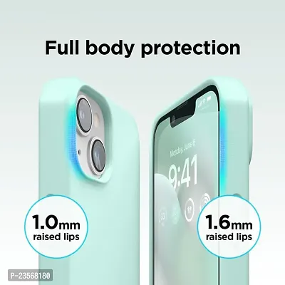 iNFiGO Silicone Back Case for Apple iPhone 14 |Liquid Silicone| Thin, Slim, Soft Rubber Gel Case | Raised Bezels for Extra Protection of Camera  Screen (Aqua).-thumb4