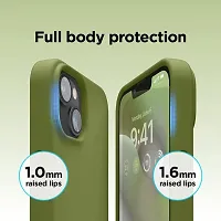 iNFiGO Silicone Back Case for Apple iPhone 13 |Liquid Silicone| Thin, Slim, Soft Rubber Gel Case | Raised Bezels for Extra Protection of Camera  Screen (Cedar Green).-thumb3