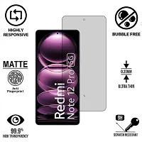 iNFiGO Frosted Matte Finish (Anti-Scratch) Tempered Glass Screen Protector for Redmi Note 12 Pro 5G.-thumb1