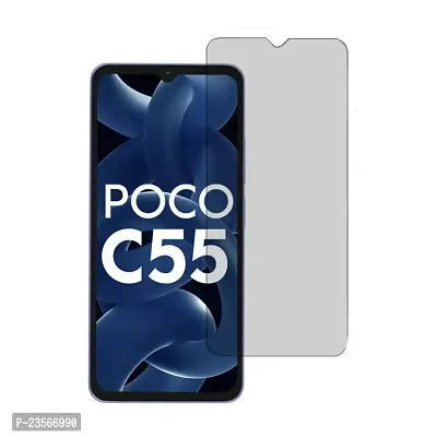 iNFiGO Frosted Matte Finish (Anti-Scratch) Tempered Glass Screen Protector for Poco C55.