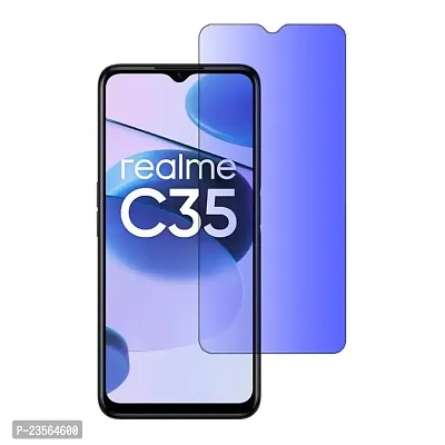 iNFiGO Blue Light Resistant Tempered Glass, a Screen Protector compatible for Realme C35