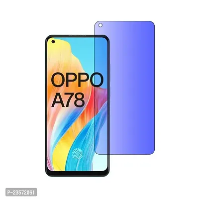 iNFiGO Anti Blue Light (Blue Light Resistant to Protect your Eyes) Tempered Glass Screen Protector for OPPO A78 4G.