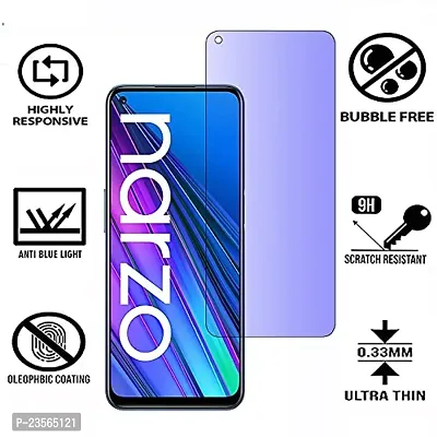 iNFiGO Blue Light Resistant Tempered Glass, a Screen Protector compatible for Realme Narzo 30 5G-thumb2