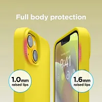 iNFiGO Silicone Back Case for Apple iPhone 14 |Liquid Silicone| Thin, Slim, Soft Rubber Gel Case | Raised Bezels for Extra Protection of Camera  Screen (Yellow).-thumb3