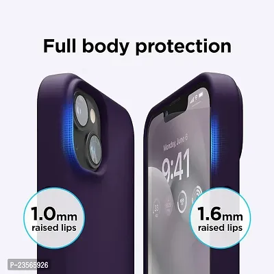iNFiGO Silicone Back Case for Apple iPhone 14 |Liquid Silicone| Thin, Slim, Soft Rubber Gel Case | Raised Bezels for Extra Protection of Camera  Screen (Deep Purple).-thumb4