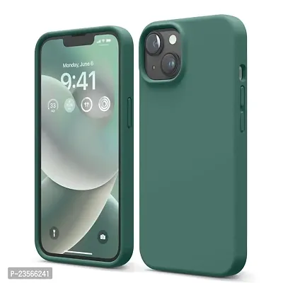 iNFiGO Silicone Back Case for Apple iPhone 13 |Liquid Silicone| Thin, Slim, Soft Rubber Gel Case | Raised Bezels for Extra Protection of Camera  Screen (Teal).
