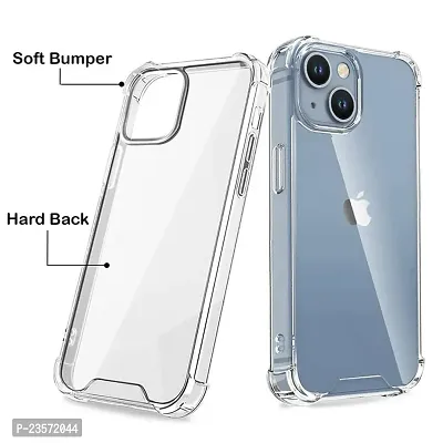 iNFiGO Silicone Back Case for Apple iPhone 13 |Liquid Silicone| Thin, Slim, Soft Rubber Gel Case | Raised Bezels for Extra Protection of Camera  Screen (Tranparent).-thumb3