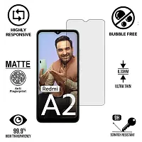 iNFiGO Frosted Matte Finish (Anti-Scratch) Tempered Glass Screen Protector for Redmi A2.-thumb1