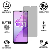 iNFiGO Anti-Scratch Matte Finish Tempered Glass, a Screen Protector compatible for Realme C31-thumb1