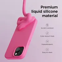 iNFiGO Silicone Back Case for Apple iPhone 15 |Liquid Silicone| Thin, Slim, Soft Rubber Gel Case | Raised Bezels for Extra Protection of Camera  Screen (Neon Pink).-thumb1