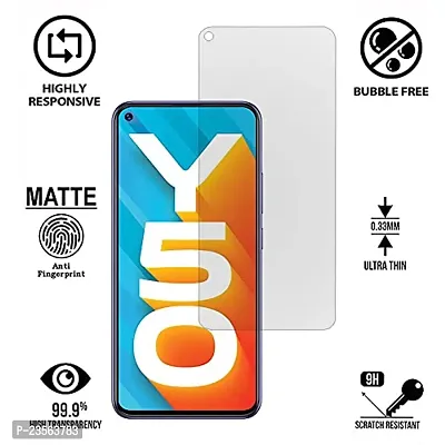 iNFiGO Anti-Scratch Matte Finish Tempered Glass, a Screen Protector compatible for vivo Y50-thumb2