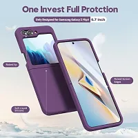 iNFiGO for Samsung Galaxy Z Flip 5 5G Phone Case |Liquid Silicone| Thin, Slim, Soft Rubber Gel Case | Raised Bezels for Extra Protection of Camera  Screen (Purple).-thumb1