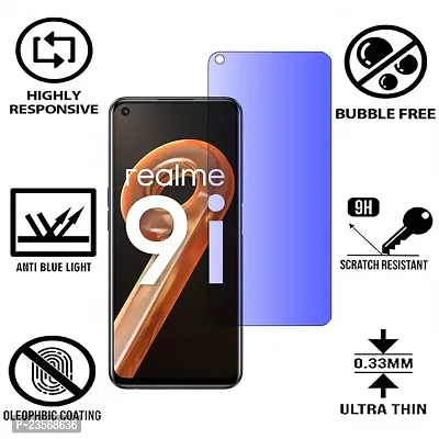 iNFiGO Blue Light Resistant Tempered Glass, a Screen Protector compatible for Realme 9i-thumb2