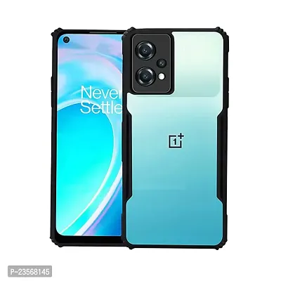 iNFiGO OnePlus Nord CE 2 Lite 5G Shockproof Bumper Crystal Clear Back Cover | 360 Degree Protection TPU+PC | Camera Protection | Acrylic Transparent Back Cover for OnePlus Nord CE 2 Lite 5G (Black).-thumb0