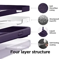 iNFiGO Silicone Back Case for Apple iPhone 14 |Liquid Silicone| Thin, Slim, Soft Rubber Gel Case | Raised Bezels for Extra Protection of Camera  Screen (Deep Purple).-thumb2