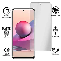 iNFiGO Anti-Scratch Matte Finish Tempered Glass, a Screen Protector compatible for Redmi Note 10S.-thumb1