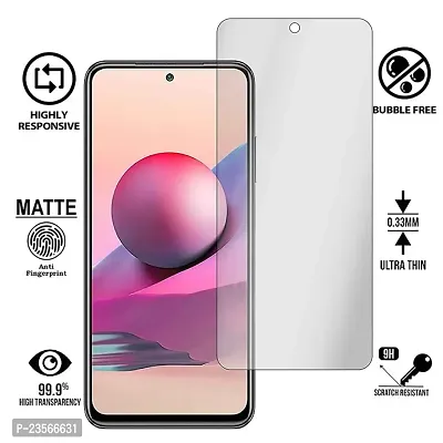 iNFiGO Anti-Scratch Matte Finish Tempered Glass, a Screen Protector compatible for Redmi Note 10S.-thumb2