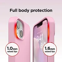 iNFiGO Silicone Back Case for Apple iPhone 13 |Liquid Silicone| Thin, Slim, Soft Rubber Gel Case | Raised Bezels for Extra Protection of Camera  Screen (Baby Pink).-thumb4