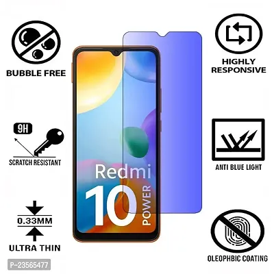 iNFiGO Blue Light Resistant Tempered Glass, a Screen Protector compatible for Redmi 10 Power.-thumb2