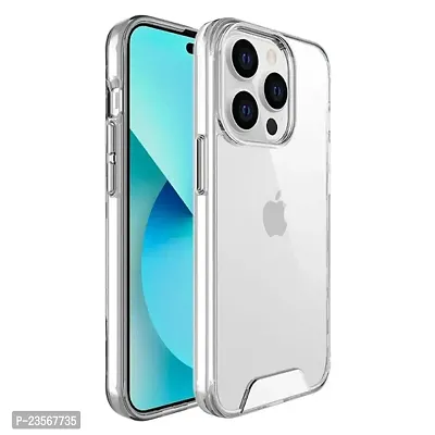 iNFiGO Back Cover for Apple iPhone 15 Pro Max| Ultra Hybrid Clear Space Case | Hard Back  Soft Bumper | Raised Bezels for Extra Protection of Screen  Camera (Crystal Clear).