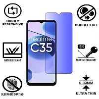 iNFiGO Blue Light Resistant Tempered Glass, a Screen Protector compatible for Realme C35-thumb2