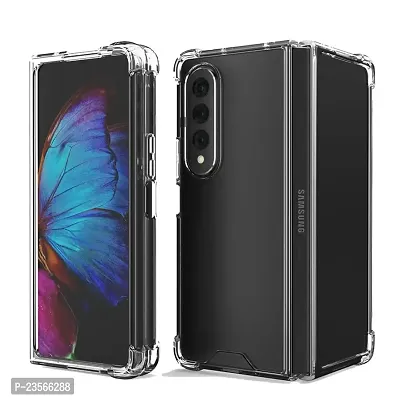 iNFiGO Back Cover for Samsung Galaxy Z Fold 4 5G, Slim Fit Crystal Clear Hard PC  Soft TPU Bumper Cover with Shockproof Heavy Duty Protection (Clear).